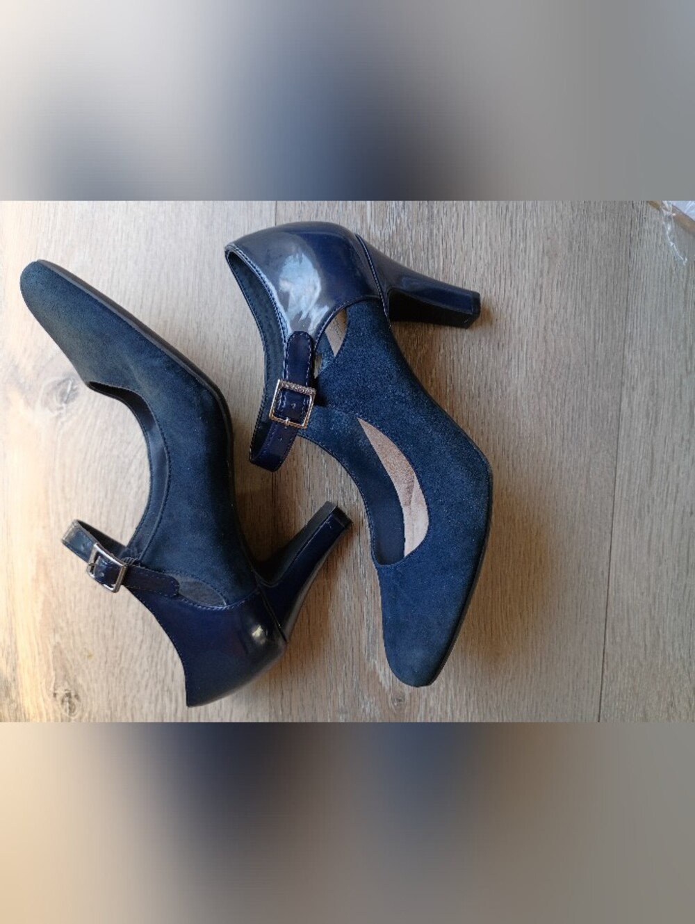 Giani Bernini Women's Slip on Pumps Navy Blue Suede upper Sz 7.5 M - Picture 13 of 14